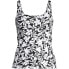 Women's Chlorine Resistant Square Neck Underwire Tankini Swimsuit Top