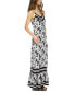 Women's Printed Ruffle-Hem Maxi Dress