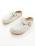 Фото #3 товара Birkenstock Boston clogs in eggshell wool