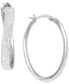 Фото #1 товара СерьгиMacy's Crystal Pavé Wavy Oval