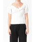 ფოტო #1 პროდუქტის Women's Mixed 3D Flower Knit Top