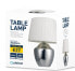 Lampa stołowa Platinet PLATINET TABLE LAMP LAMPA STOŁOWA SILVER BASE, WHITE SHADE, H35 [45690]