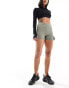 ASOS 4505 Icon booty short with wrap waist in cotton touch in olive green Зеленый, 44 - фото #3