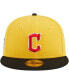 Фото #3 товара Men's Yellow, Black Cleveland Guardians Grilled 59FIFTY Fitted Hat