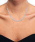ფოტო #2 პროდუქტის Diamond 18" Tennis Necklace (1/2 ct. t.w.) in Sterling Silver