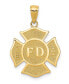 Фото #1 товара Fire Department Badge Pendant in 14k Yellow Gold