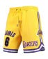 Men's LeBron James Gold Los Angeles Lakers Player Replica Shorts