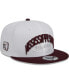 Фото #2 товара Men's White and Maroon Mississippi State Bulldogs Two-Tone Layer 9FIFTY Snapback Hat