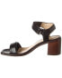 Theory Mid Ankle Strap Leather Sandal Women's Black 36