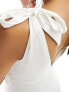 Фото #5 товара Vila Bridal satin tie shoulder cami maxi dress in cream