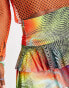 COLLUSION digi print rara skirt co-ord in multi