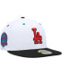 Фото #1 товара Men's White, Black Los Angeles Dodgers 60th Anniversary Primary Eye 59FIFTY Fitted Hat