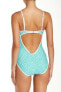 Фото #2 товара Laundry Shelli Segal Maillot Aqua Reef Womens One Piece Swimsuit Size XS