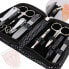 Фото #7 товара Drei Schwerter 8-Piece Manicure Set ‘Roma’, High-Quality Nail Care Set, Ostrich Look Faux Leather Case, Contents: Nail Scissors Set, Foot/Nail Clippers, Tweezers, Glass Nail File, Sapphire Nail File