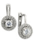 ფოტო #1 პროდუქტის Diamond Halo Leverback Earrings (1/2 ct. t.w.) in 14k White Gold