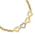 Charming gold-plated bracelet with hearts Bagliori SAVO26