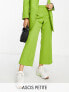 Фото #1 товара ASOS DESIGN Petite straight ankle suit trouser in olive