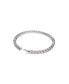 ფოტო #4 პროდუქტის Crystal Matrix Tennis Bracelet Round Cut Pink Rhodium Plated