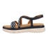 Easy Spirit Ivani Braided Wedge Womens Black, Blue Casual Sandals E-IVANI-400