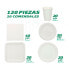 AKTIVE Recyclable Disposable Tableware 120 Pieces