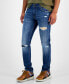 Фото #1 товара Men's Finnley Slim Fit Tapered Ripped Jeans