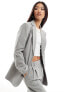 Фото #1 товара Miss Selfridge oversized blazer in grey