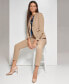 ფოტო #8 პროდუქტის Women's Twill Puffed-Sleeve One-Button Blazer