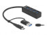Фото #2 товара Delock 63828 - USB 3.2 Gen 1 (3.1 Gen 1) Type-A + Type-C - USB 3.2 Gen 1 (3.1 Gen 1) Type-A - 5000 Mbit/s - Black - 0.2 m - 23 mm