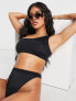 Фото #1 товара ASOS DESIGN mix and match one shoulder sleek bikini top in black