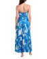 Фото #2 товара Taylor Satin Maxi Dress Women's Blue 8