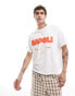 Фото #1 товара ASOS DESIGN boxy oversized t-shirt with Napoli front print in white