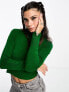 Фото #3 товара JJXX soft knit roll neck top in bright green