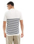 Фото #4 товара Jack & Jones knitted polo in white and navy stripes