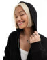 Weekday Essence zip hoodie in black