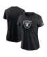 ფოტო #1 პროდუქტის Women's Black Las Vegas Raiders Primary Logo T-Shirt