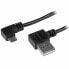 Фото #1 товара Универсальный кабель USB-MicroUSB Startech USB2AUB2RA1M Чёрный