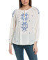 Фото #1 товара Rain + Rose Embroidered Top Women's White S