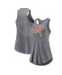 Women's Heather Gray New York Mets Simplicity Swing Racerback Scoop Neck Tank Top