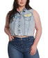 Фото #1 товара Trendy Plus Size Cropped Denim Vest