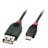 Фото #5 товара Lindy USB 2.0 Cable Micro-B / A OTG - 1m - 1 m - Micro-USB B - USB A - USB 2.0 - Male/Female - Black