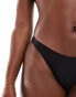 Фото #2 товара Mango high waisted bikini bottom in black