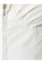 Kolsuz Crop Gömlek Fermuarlı Korse Görünümlü 4sal30009ıw Beyaz