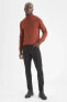 Фото #2 товара Брюки defacto Slim Fit из габардина с просветленной мужской моделью S3636AZ21AU