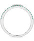 ფოტო #4 პროდუქტის Emerald & Polished Heart Split Shank Ring (3/8 ct. t.w.) in Sterling Silver (Also in Ruby)