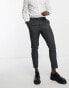 New Look pleat front tapered trousers in navy texture