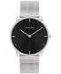 Фото #1 товара Наручные часы Calvin Klein Men's Black Silicone Strap Watch 44.5mm.