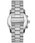 Unisex Runway Quartz Chronograph Silver-Tone Stainless Steel Watch 45mm
