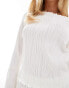 Фото #2 товара Vero Moda Petite long sleeved textured jersey top co-ord in white