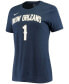 ფოტო #3 პროდუქტის Women's Zion Williamson Navy New Orleans Pelicans Name & Number Performance T-shirt