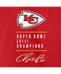 Фото #3 товара Men's Red Kansas City Chiefs Super Bowl LVIII Champions Autograph Signing T-shirt